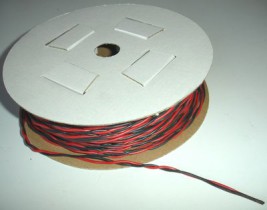 Paar Silikon 0,5 QMM rot und schwarz Twisted