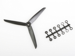 GWS EP Propeller 7x3, 5 schwarz 3-Blatt-Unterstützung