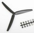 GWS EP Propeller 10x6 3-Blatt schwarzer Rückseite