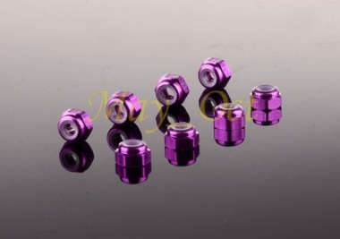 Muttern M3 - ALU 8 Stück. - Blau