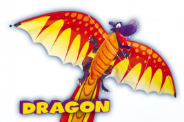 Drachen 3D - 120 x 320 cm