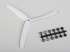 Propeller GWS HD 9x5 grau 3-Blatt (Linkshänder)