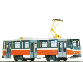 1:87 Model tramvaje ČKD Tatra T6A5 ″DP Praha″Epocha VI - číslo 6 Kubánské nám.
