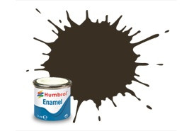 Barva Humbrol emailová č. 010 – Service Brown Gloss (14 ml)