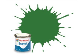 Barva Humbrol emailová č. 131 – Mid Green Satin (14 ml)