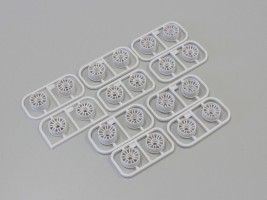 MZH-131W Multi Offset Wheel Set II White (RE30/20pcs)