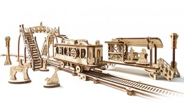 Wooden 3D Mechanical Puzzle – Tram Line