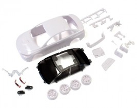 Mini-Z: Mitsubishi Lancer Evolution X Body Set with Rims for AWD (Unpainted)