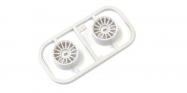 Mini-Z AWD: Multi Wheel Wide Offset 0 White (2 ks)
