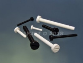 Polyamidový šroub M4×20 s uzavřenou drážkou, černý (10 ks)