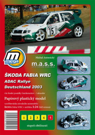 1:24 Škoda Fabia WRC, ADAC Rally 2003 + interiér (vystřihovánka)