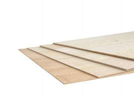 Balsová překližka třívrstvá, rozměr 280×480 mm, tl. 5,0 mm (1 ks)