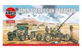 1:76 Bofors 40mm Gun & Tractor (Classic Kit VINTAGE Military)
