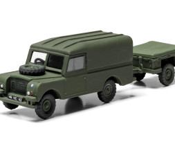 1:76 LWB Land Rover and Trailer (Hard Top)