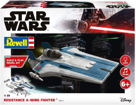 1:44 Resistance A-wing Fighter (Blue) – světelné a zvukové efekty (Build & Play)