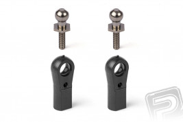 Kloubek M3 s kulovým čepem 6,0 mm, šestihrannou základnou a čepem M3 (10 ks)