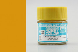 Barva Hobby Color akrylová č. 034 – Cream Yellow (10 ml)