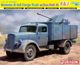 1:35 German Cargo Truck 3t 4x2 w/ FlaK 38
