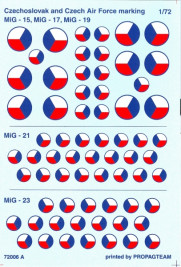 1:72 Československé výsostné znaky s modrým lemem