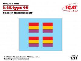 1:32 Decal for Polikarpov I-16 Type 10, Spanish Republic AF