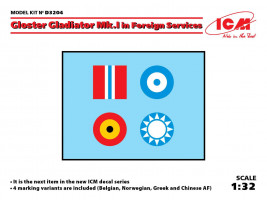 1:32 Decal for Gloster Gladiator Mk.I in Foreign Services