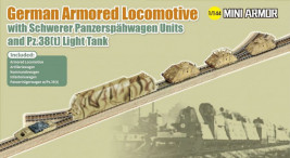 1:144 German Armored Locomotive w/ Schwerer Panzerspähwagen Units and Pz.38(t)