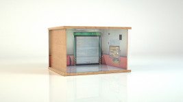 PN Racing SCX24 1/24 Scale Realistic Off-Road Truck Garage 2 Parking Space