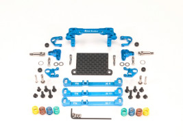 PN Racing Mini-Z V4 MR03/PNR2.5W Double A-Arm Front Suspension (Blue)