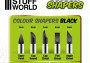 Silikonové štětce Colour Shapers Black Firm, velikost 2 (5 ks)