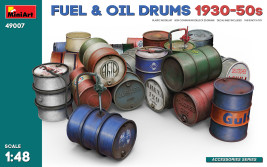1:48 Fuel & Oil drums 1930-50s (předobjednávka)