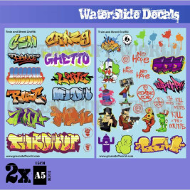 Waterslide Decals – Train and Street Graffiti Mix