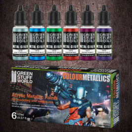 Metallic Paints Set – Colours (6× 17 ml)