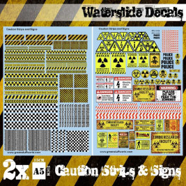 Waterslide Decals – Caution Strips and Signs