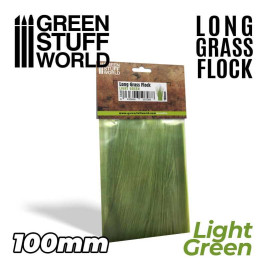 Long Grass Flock 100mm – světle zelená tráva