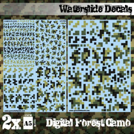 Waterslide Decals – Digital Forest Camo
