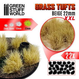 Grass Tufts XXL – samolepící drny béžové, 22mm (22 ks)
