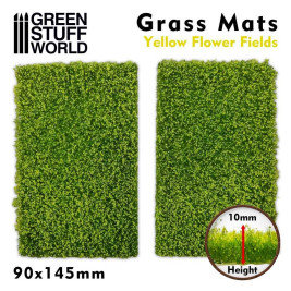 Grass Mat Cutouts – Yellow Flower Field 90x145 mm