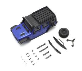 Mini-Z 4x4: Karoserie Jeep Wrangler Unlimited Rubicon MX01 (Blue Metallic)