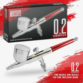 Dvojčinná stříkací airbrush pistole GSW s tryskou 0,2 mm
