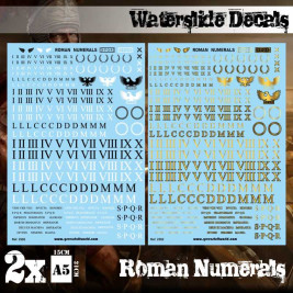 Waterslide Decals – Roman Numerals