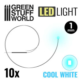 LED dioda studená bílá 1mm (10 ks)