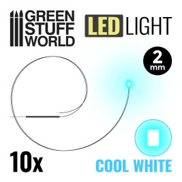 LED dioda studená bílá 2mm (10 ks)
