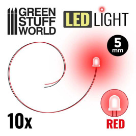 LED dioda červená 5mm (10 ks)