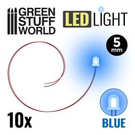LED dioda modrá 5mm (10 ks)