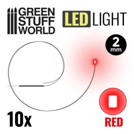 LED dioda červená 2mm (10 ks)