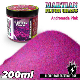 Martian Fluor Grass 4–6 mm – modelářský posyp Andromeda Pink (200 ml)