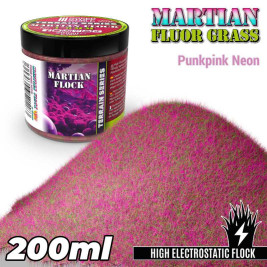 Martian Fluor Grass 4–6 mm – modelářský posyp Punkpink Neon (200 ml)
