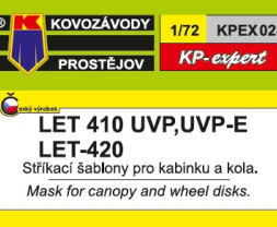 <p hidden>A</p>Stříkací šablony pro kabinu a kola pro modely LET 410 UVP, UVP-E, LET 420