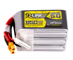 GENS ACE LIPO TATTU R-Line FPV serie - 6S 850mAh 22.2V 6S1P (150C) Version 5.0