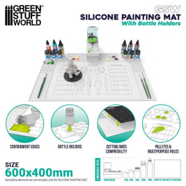 Silikonová malířská podložka 600x400 mm s ohraničením